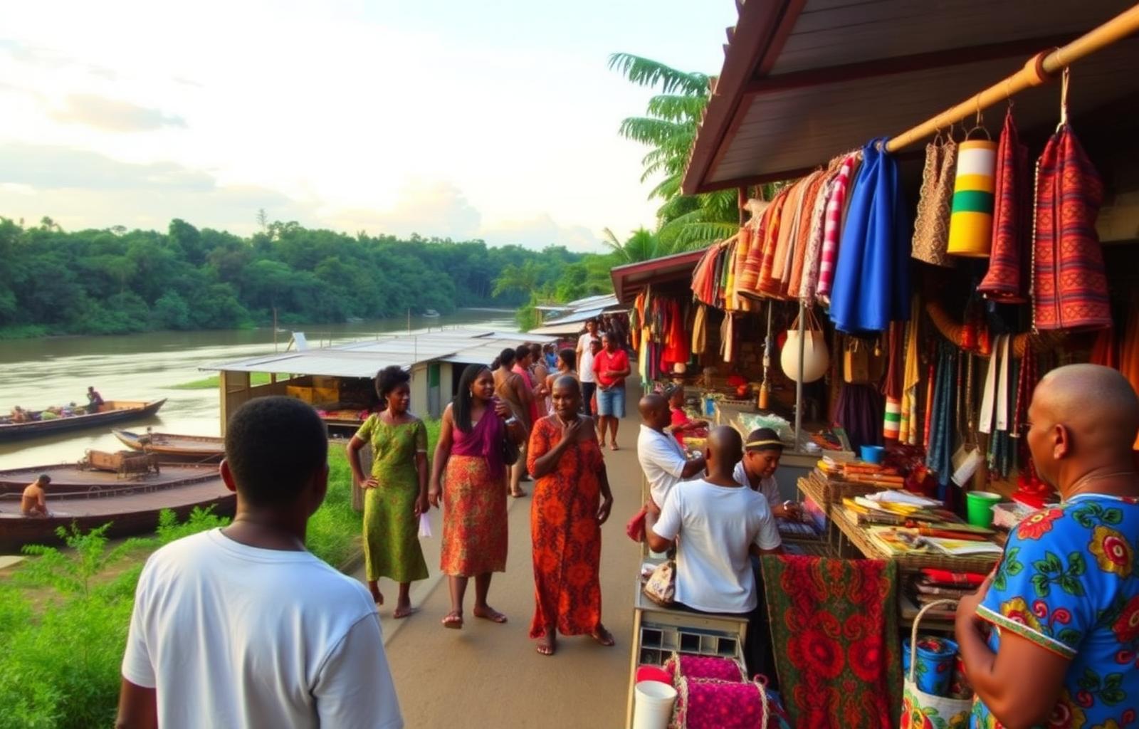 Mercado africano em Manaus