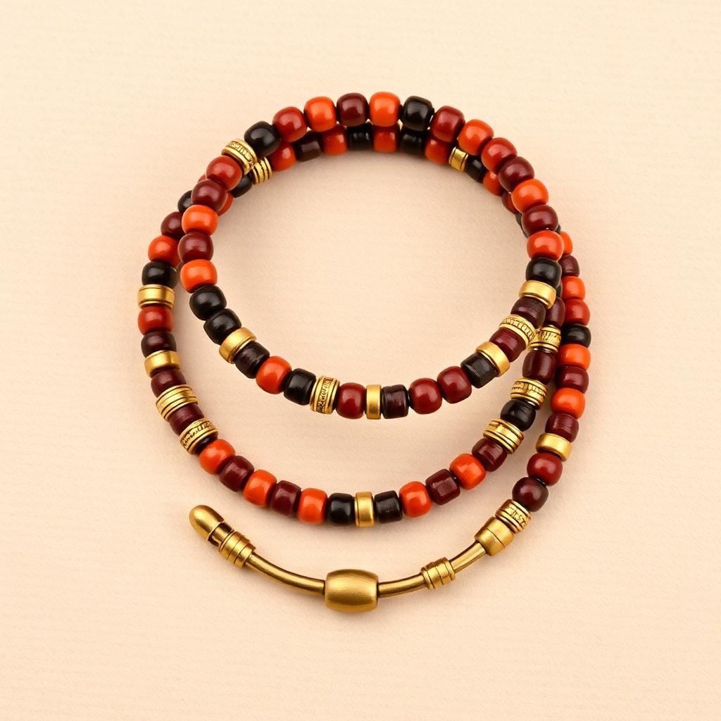 Bracelete Trançado com Latão